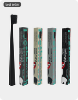 [TOOTHBRUSH • soft] tapered charcoal 4-pack