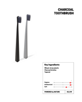 [TOOTHBRUSH • soft] tapered charcoal 4-pack